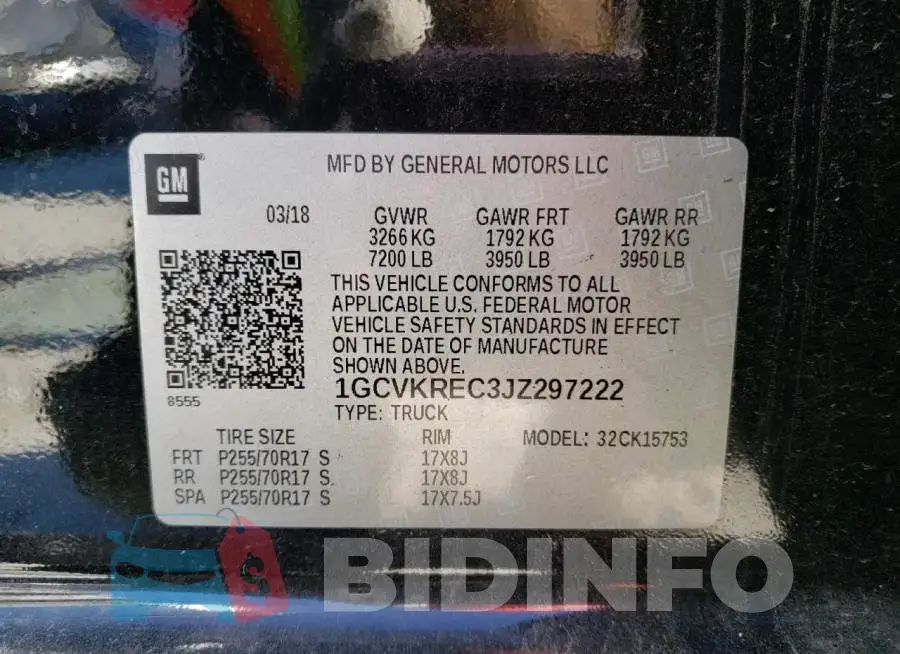 1GCVKREC3JZ297222 Photo# 12