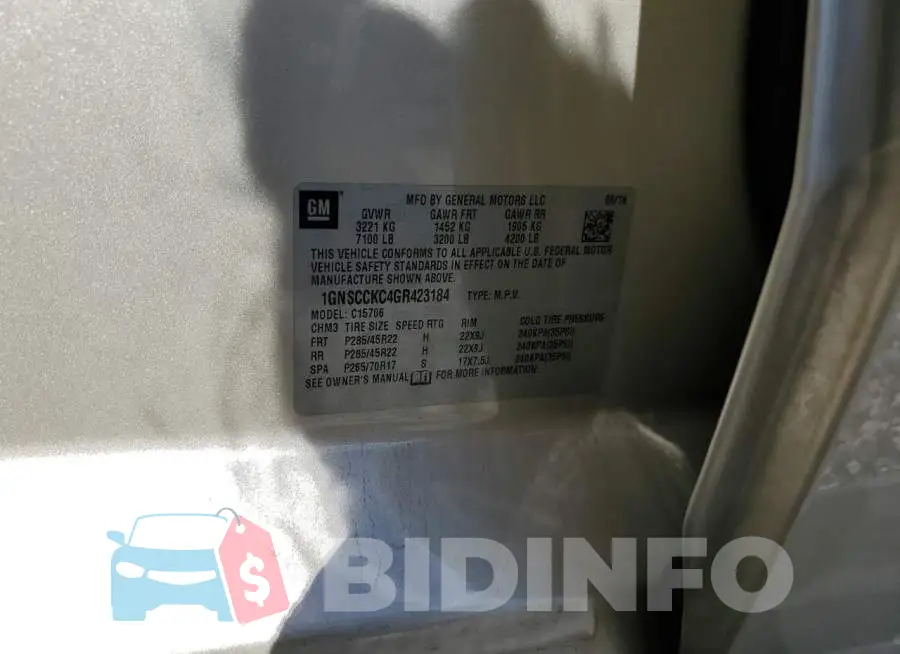 1GNSCCKC4GR423184 Photo# 13
