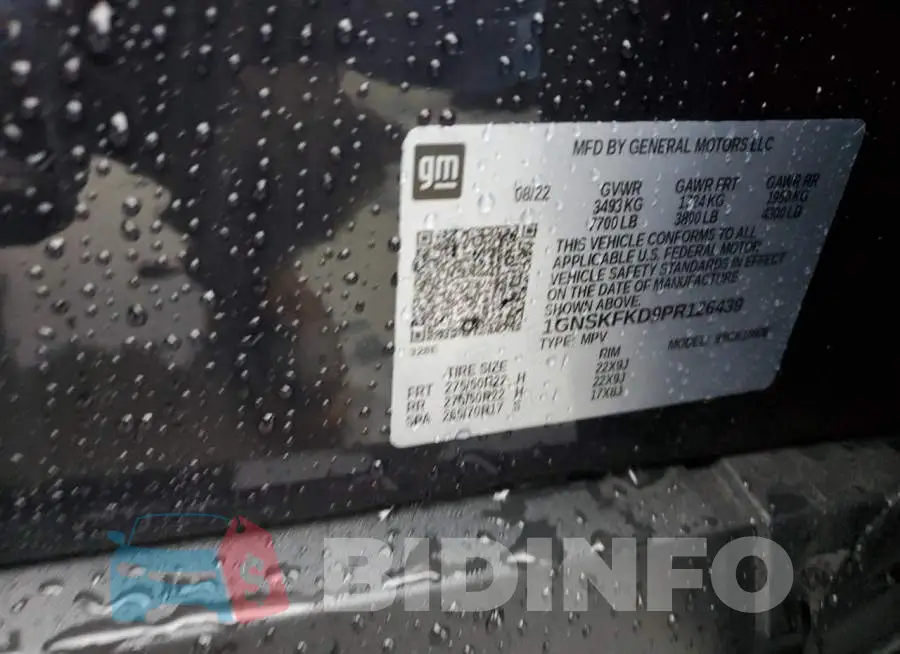 1GNSKFKD9PR126439 Photo# 13
