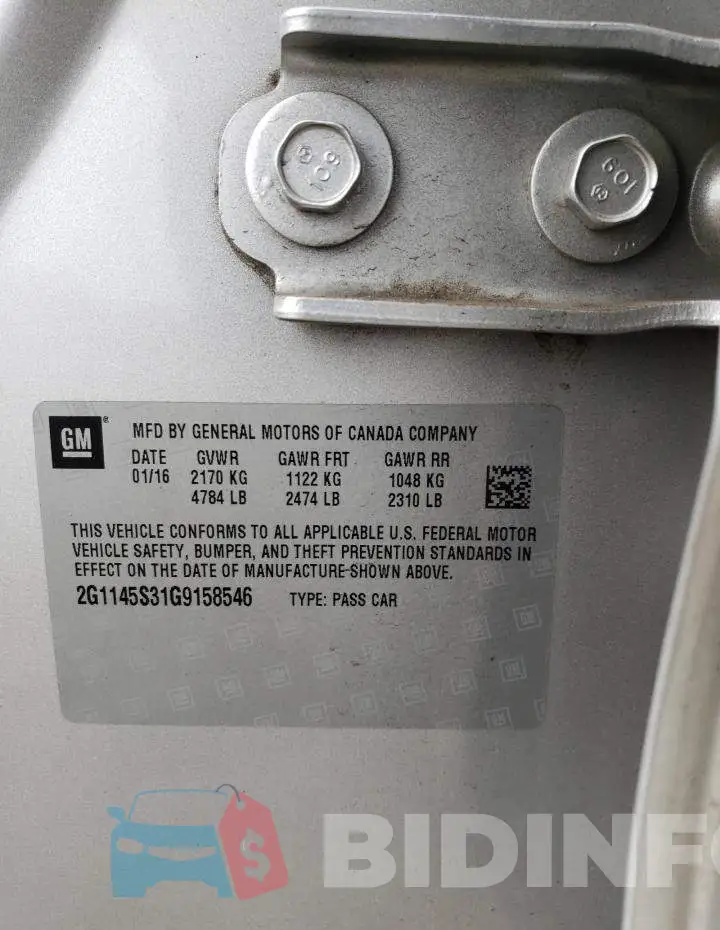 2G1145S31G9158546 Photo# 12