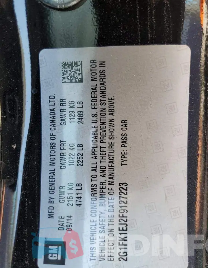 2G1FK1EJ2F9127223 Photo# 12