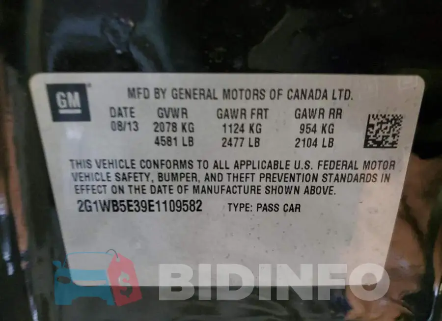 2G1WB5E39E1109582 Photo# 12