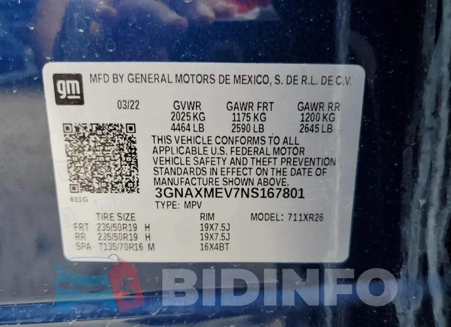 3GNAXMEV7NS167801 Photo# 13