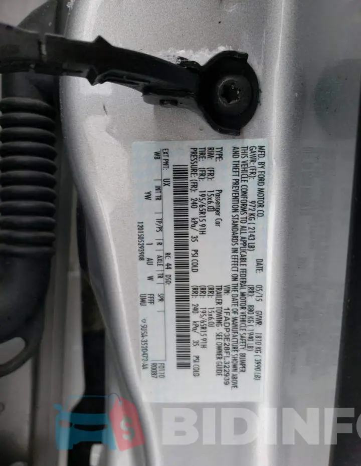 1FADP3E28FL322939 Photo# 12