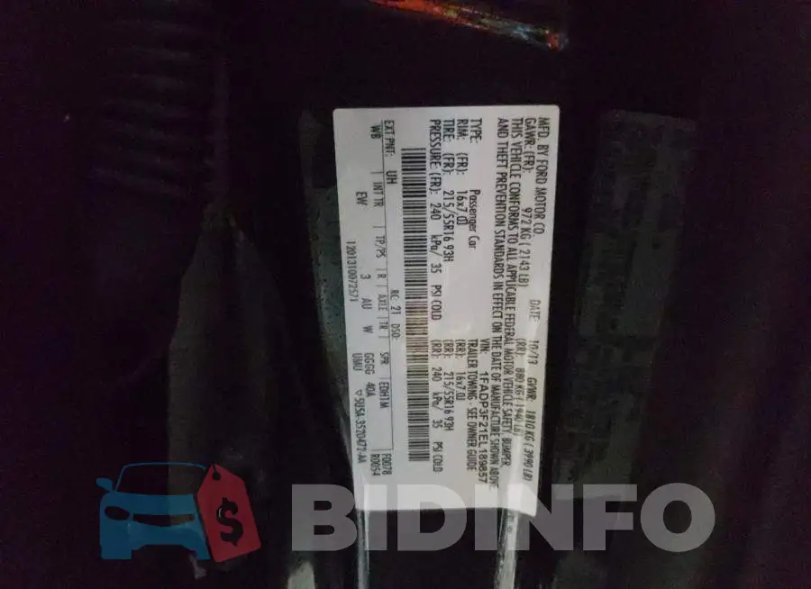1FADP3F21EL189857 Photo# 13