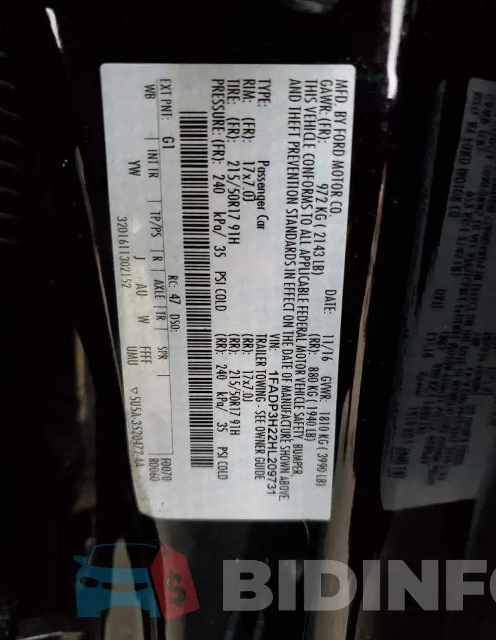 1FADP3H22HL209731 Photo# 12