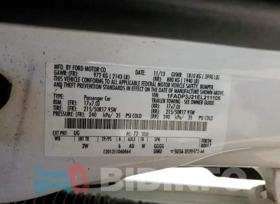 1FADP3J21EL211105 Photo# 12