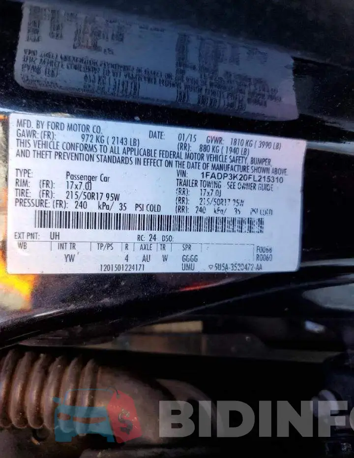 1FADP3K20FL215310 Photo# 12