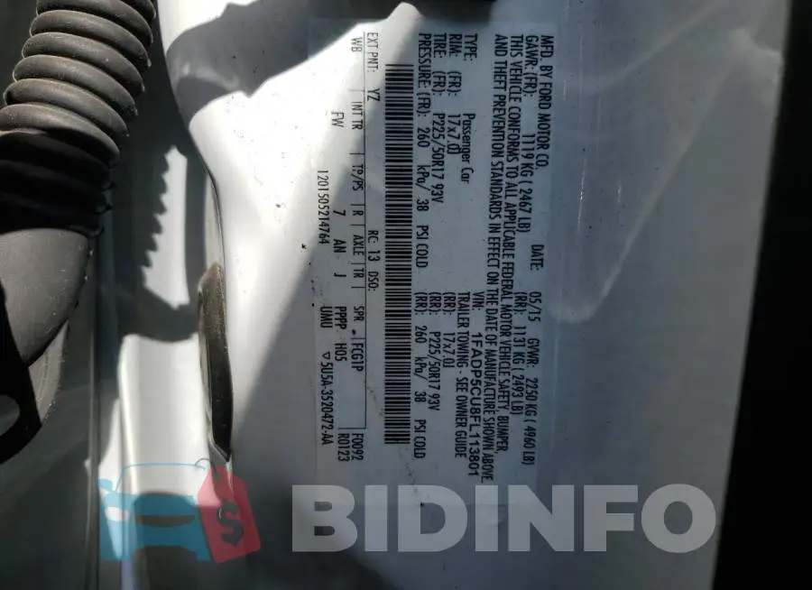 1FADP5CU8FL113801 Photo# 13