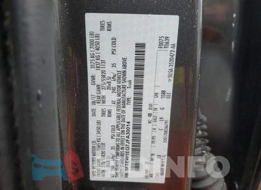 1FTEW1EG7JFA30014 Photo# 12