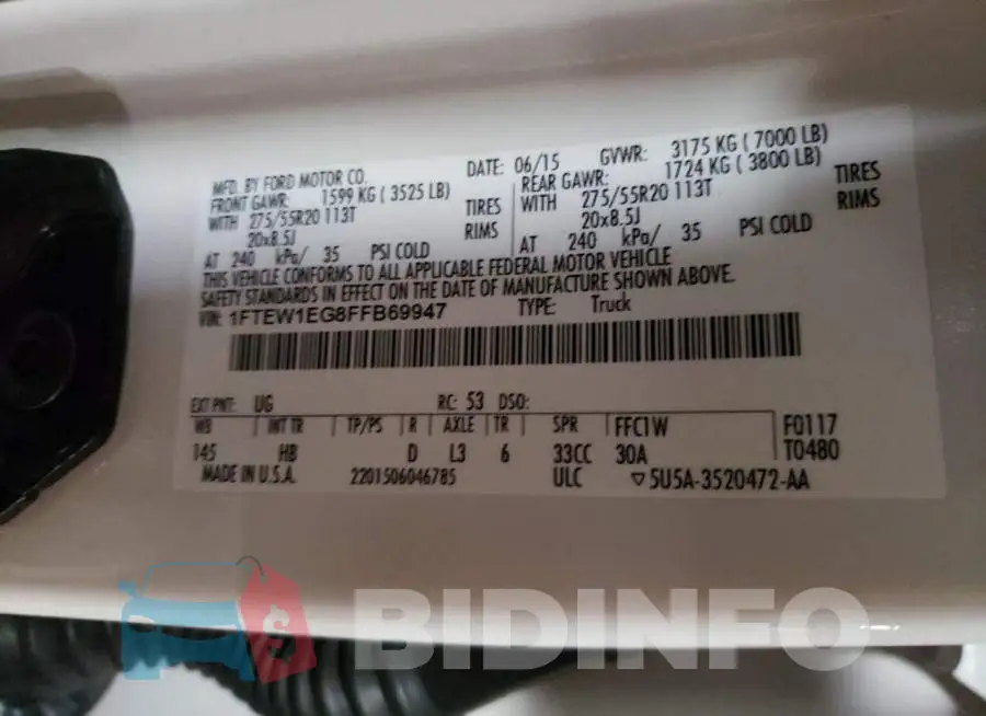 1FTEW1EG8FFB69947 Photo# 13