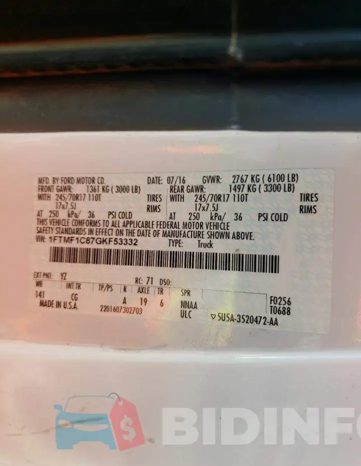 1FTMF1C87GKF53332 Photo# 12