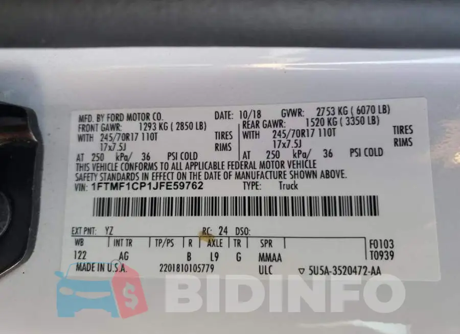 1FTMF1CP1JFE59762 Photo# 10