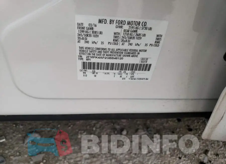 2FMPK4AP2GBB48120 Photo# 14