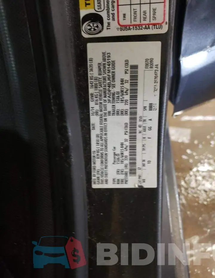 3FADP4BJ6FM145193 Photo# 10