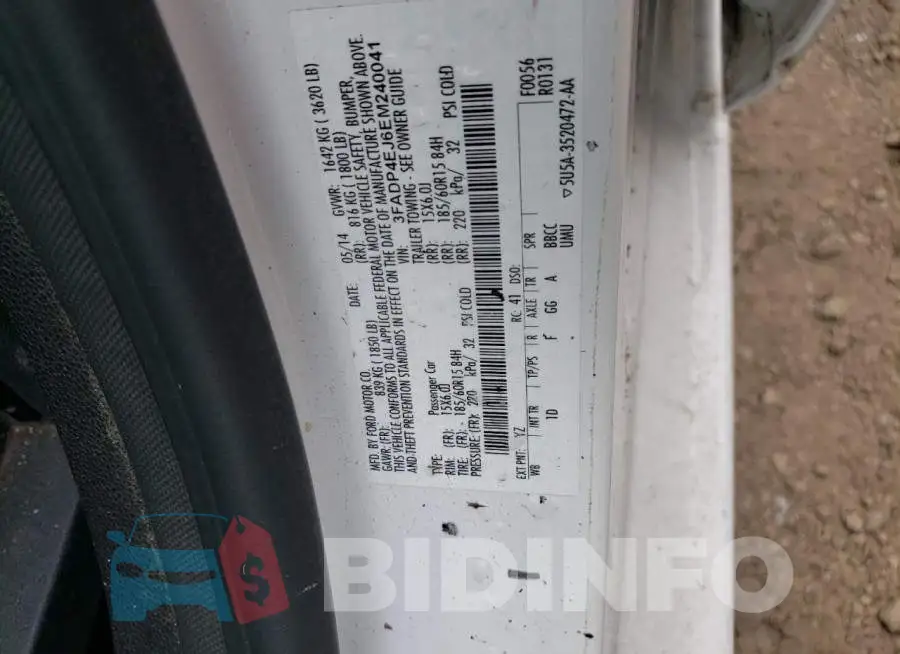 3FADP4EJ6EM240041 Photo# 12
