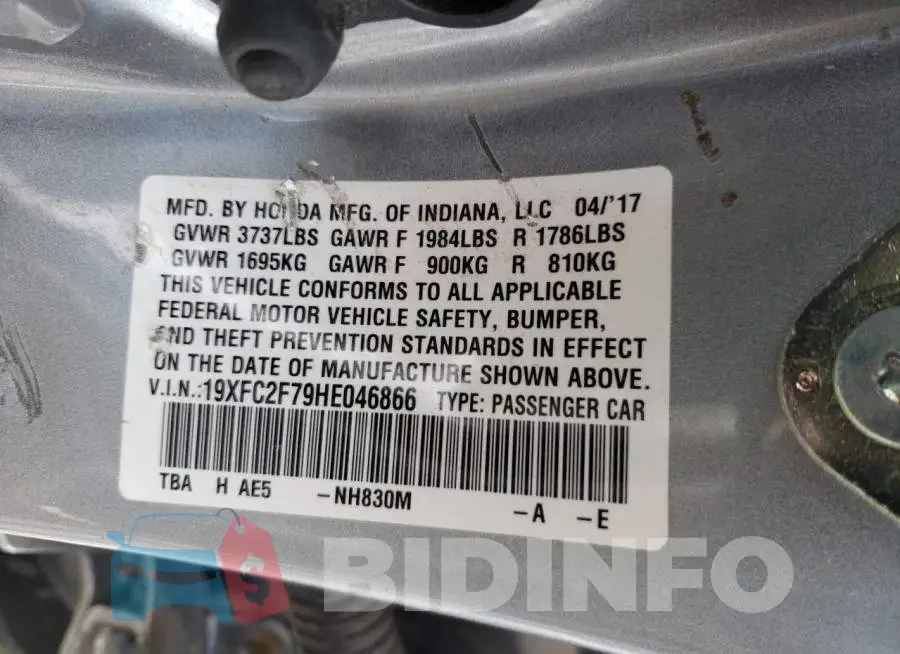 19XFC2F79HE046866 Photo# 12