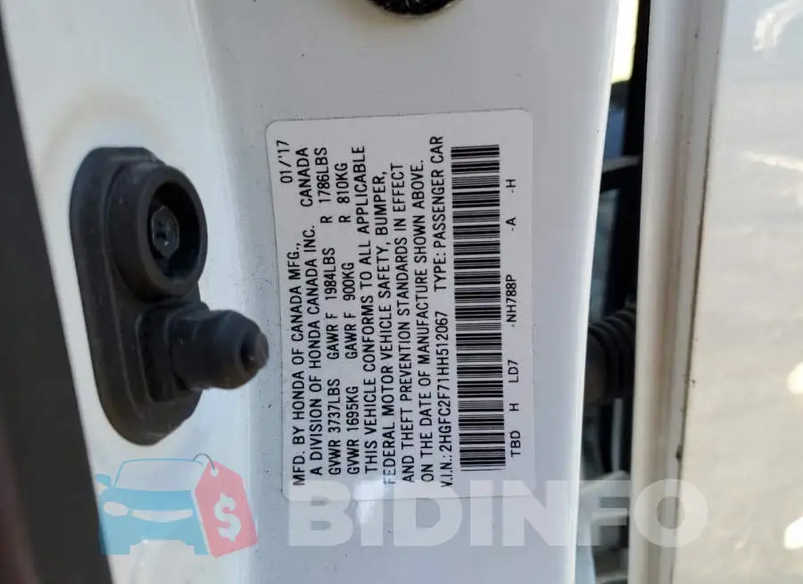 2HGFC2F71HH512067 Photo# 12