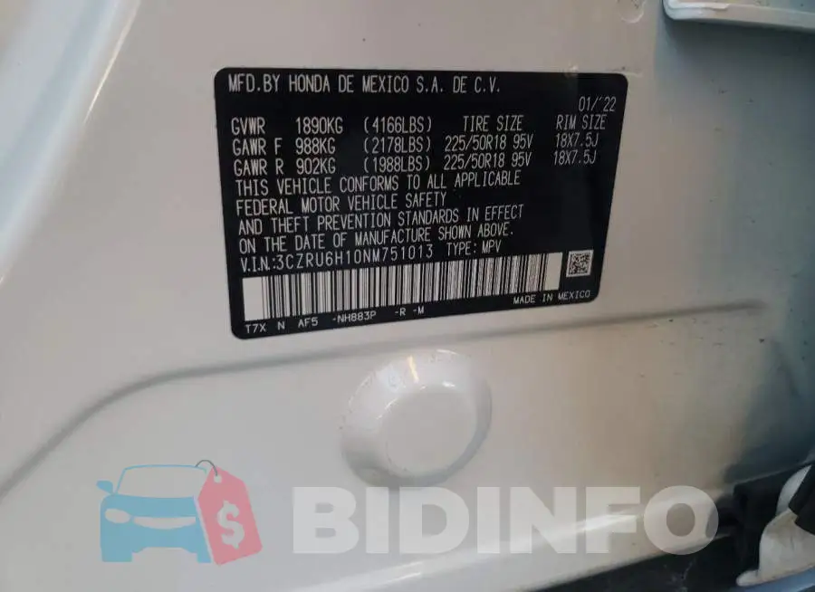3CZRU6H10NM751013 Photo# 14