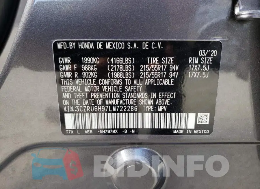 3CZRU6H97LM722286 Photo# 13