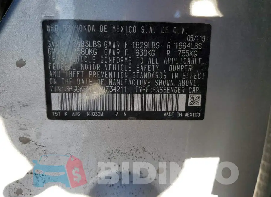 3HGGK5H41KM734211 Photo# 12