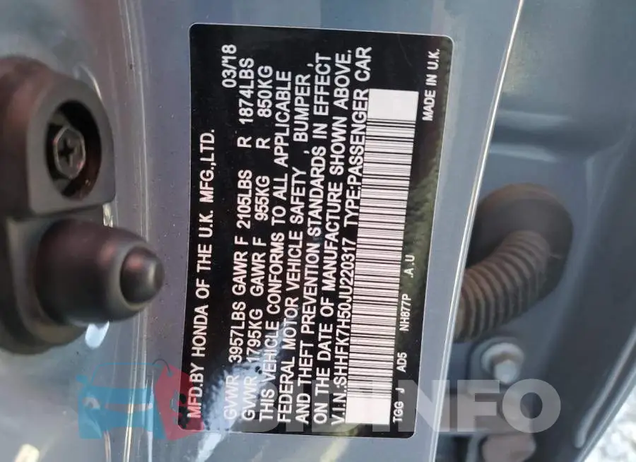 SHHFK7H50JU220317 Photo# 12
