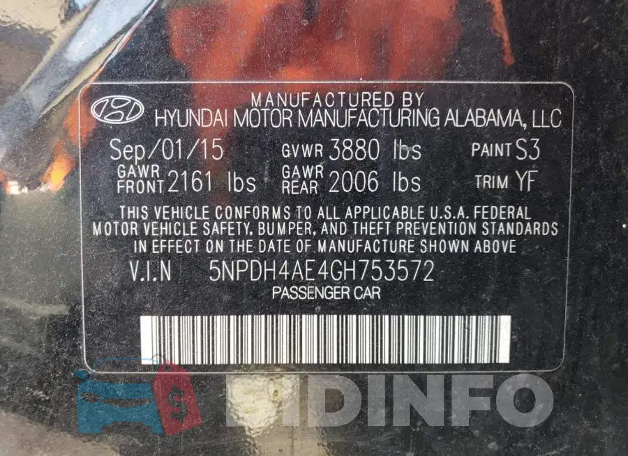5NPDH4AE4GH753572 Photo# 12