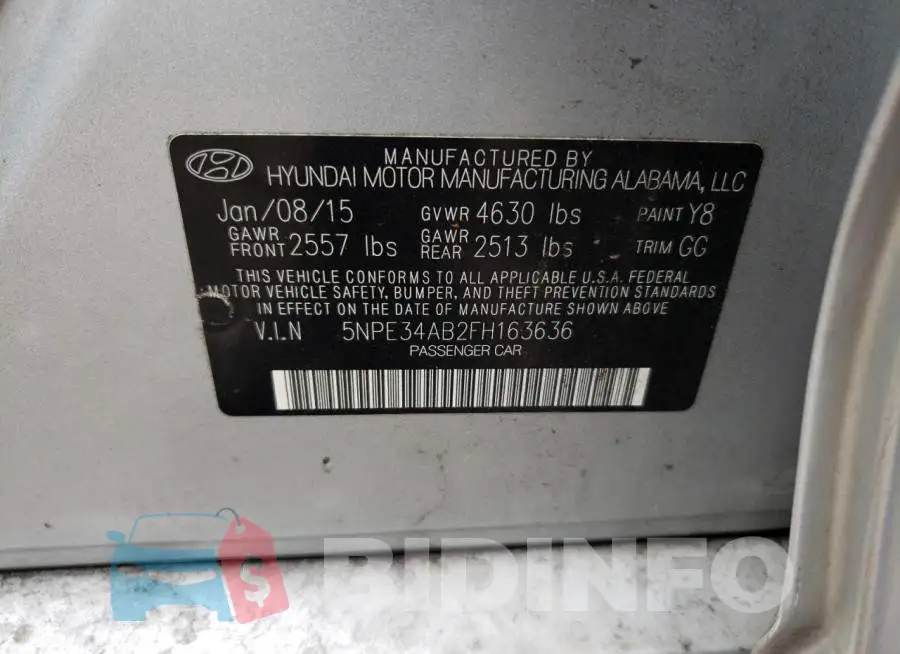 5NPE34AB2FH163636 Photo# 12