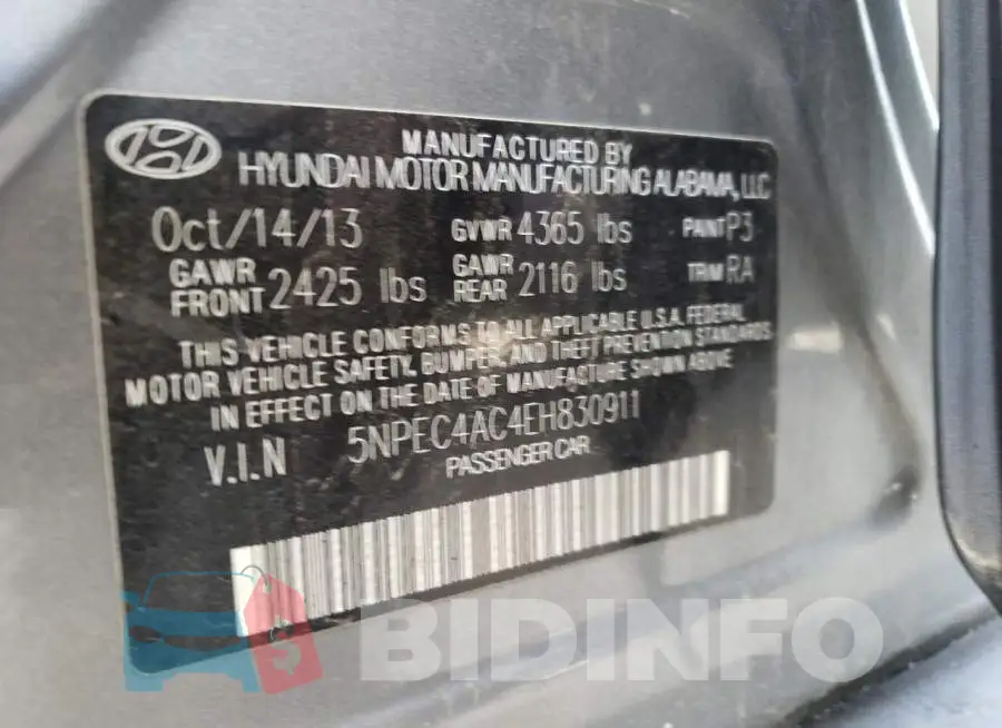 5NPEC4AC4EH830911 Photo# 12