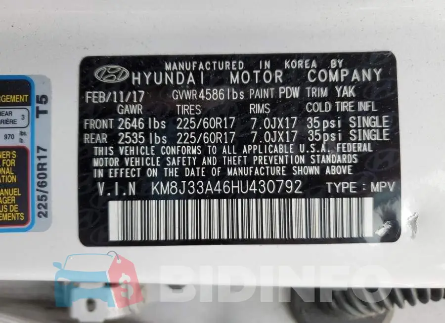 KM8J33A46HU430792 Photo# 12