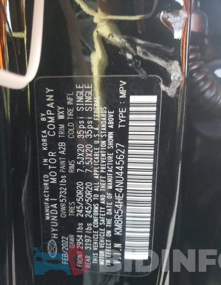 KM8R54HE4NU445627 Photo# 10
