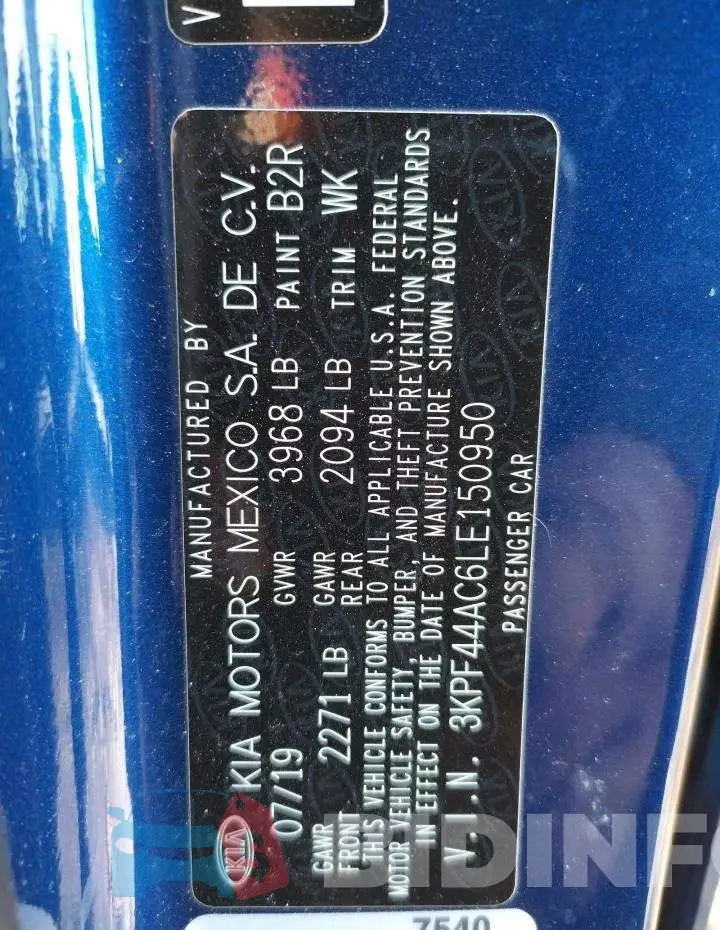 3KPF44AC6LE150950 Photo# 10
