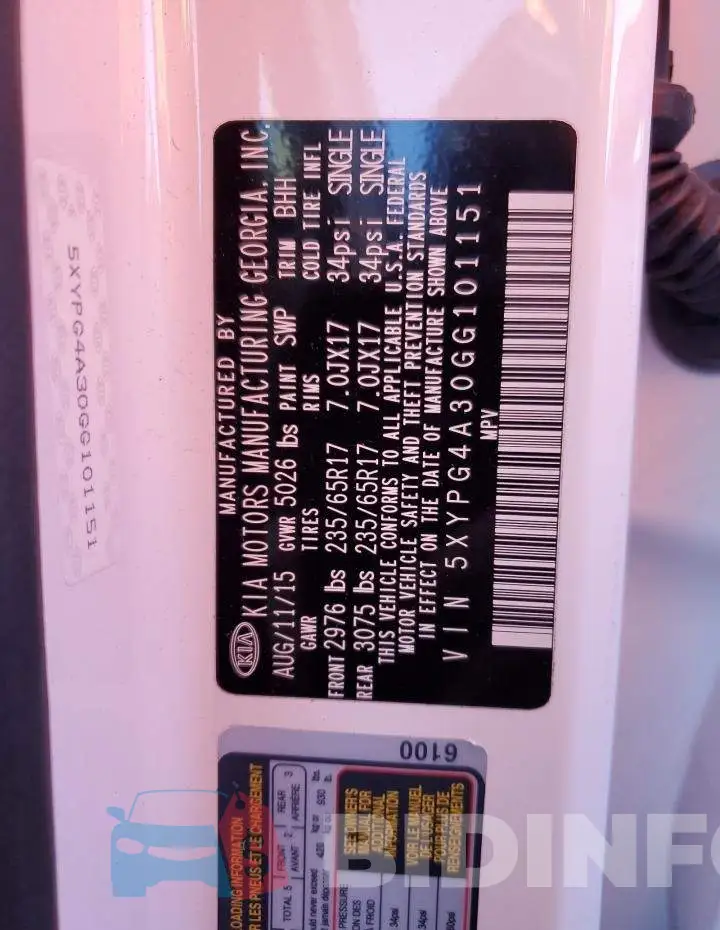 5XYPG4A30GG101151 Photo# 13