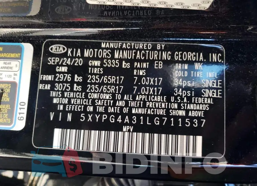 5XYPG4A31LG711537 Photo# 14
