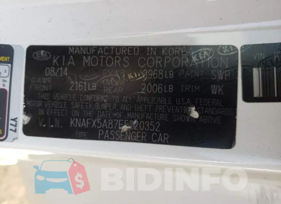KNAFX5A87F5320352 Photo# 12