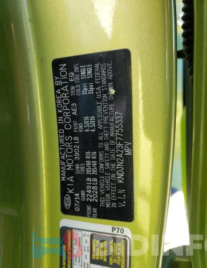 KNDJN2A23F7755337 Photo# 13