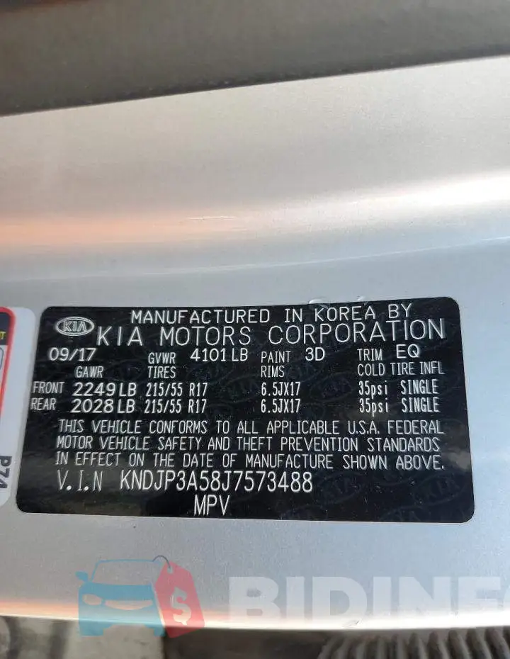 KNDJP3A58J7573488 Photo# 12