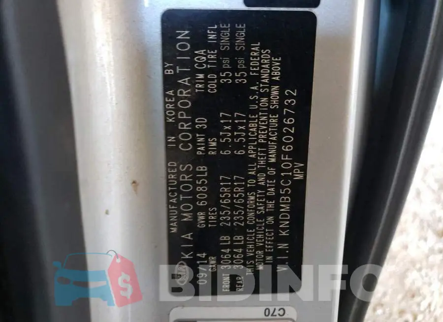 KNDMB5C10F6026732 Photo# 13