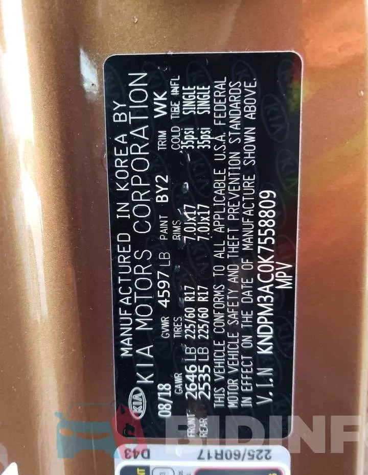 KNDPM3AC0K7558809 Photo# 13