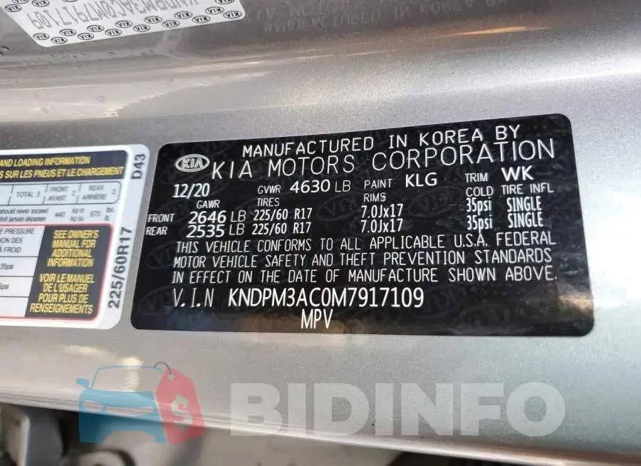 KNDPM3AC0M7917109 Photo# 12
