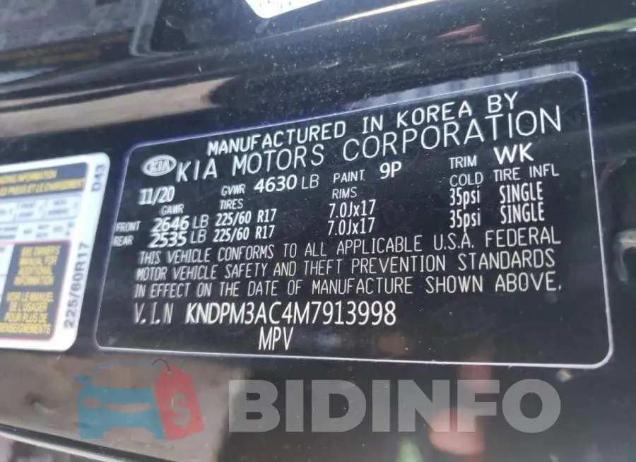 KNDPM3AC4M7913998 Photo# 10
