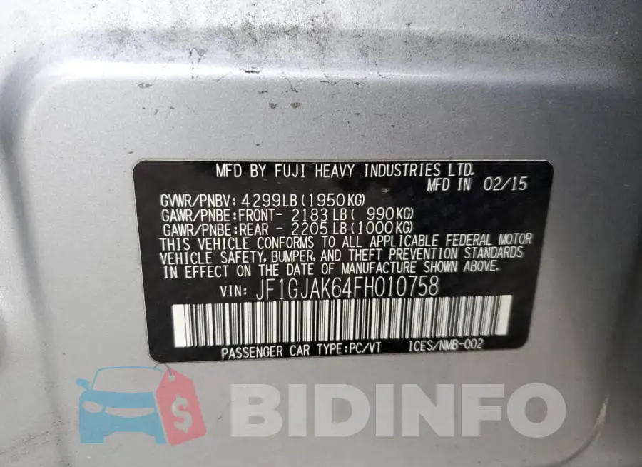 JF1GJAK64FH010758 Photo# 13