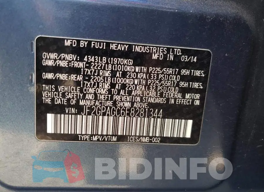 JF2GPAGC6E8281344 Photo# 12