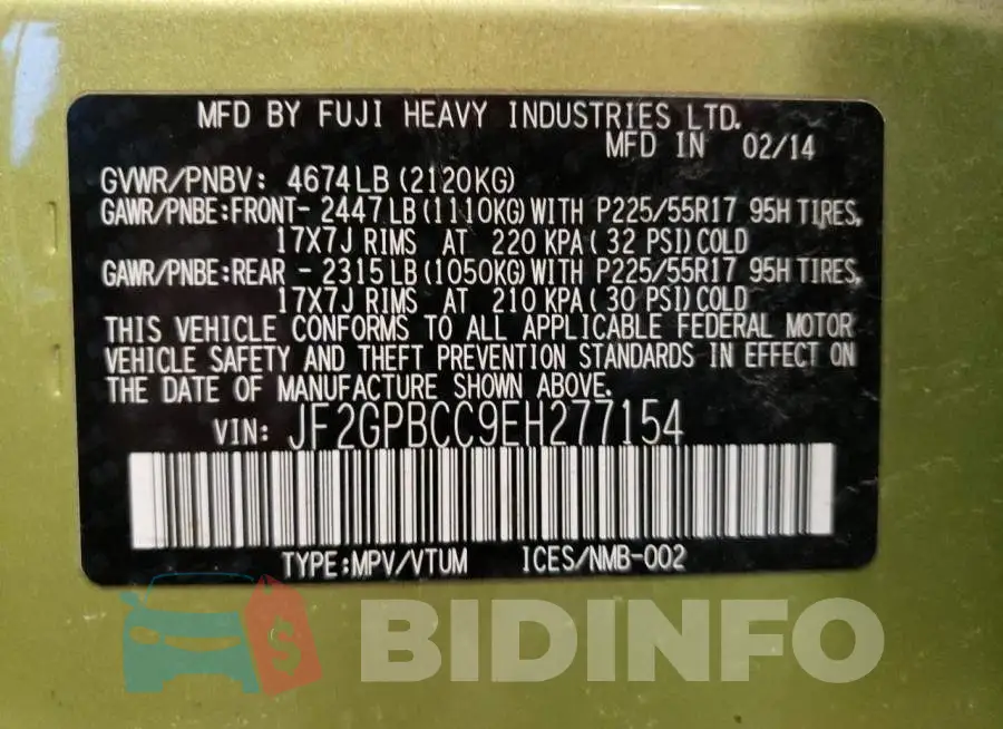 JF2GPBCC9EH277154 Photo# 13
