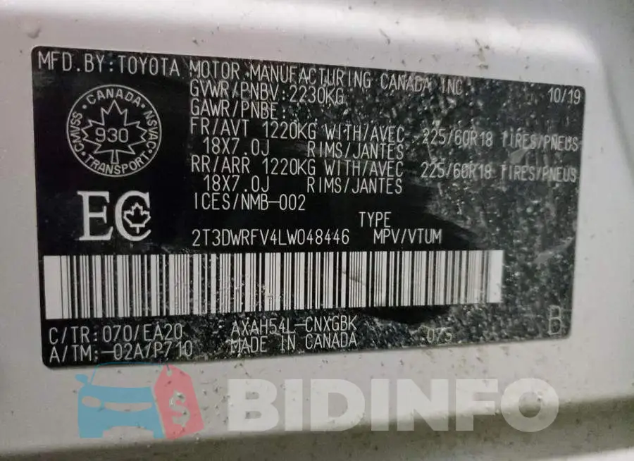 2T3DWRFV4LW048446 Photo# 13