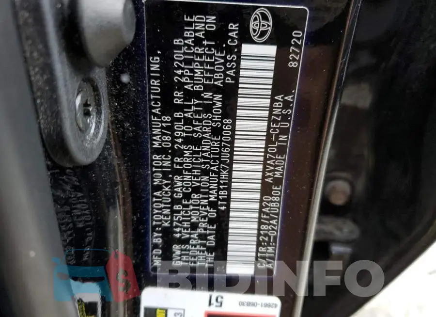 4T1B11HK7JU670068 Photo# 12
