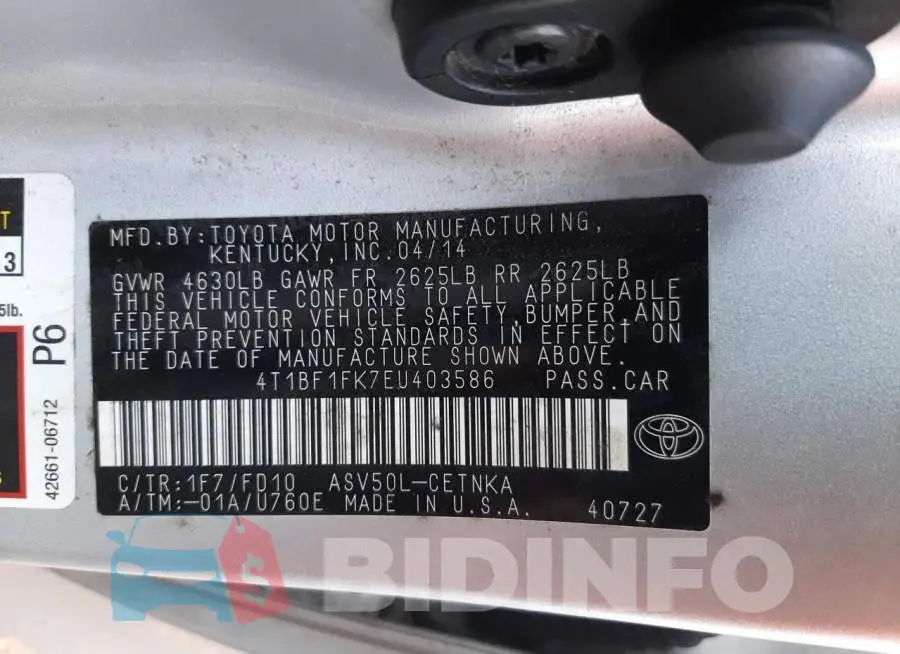 4T1BF1FK7EU403586 Photo# 13