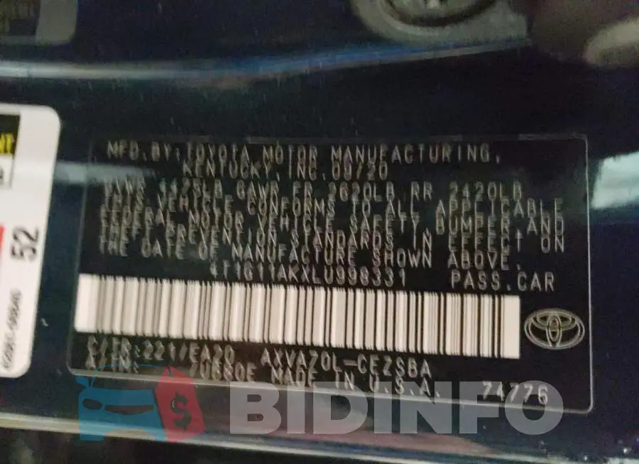 4T1G11AKXLU998331 Photo# 12