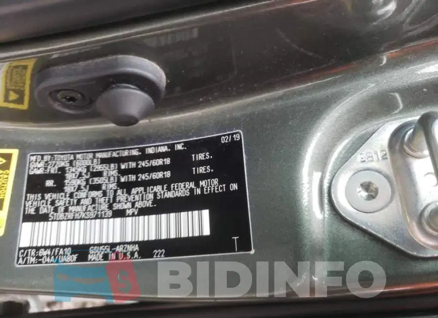 5TDBZRFH7KS971139 Photo# 13