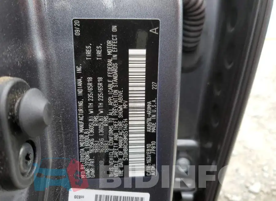 5TDHBRCH9MS514614 Photo# 12